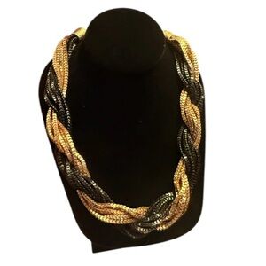 Cara Couture Y2K Gold and Black Multi-Strand Necklace